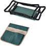 Voir la diapositive 5 : OUTSUNNY Tabouret de jardin pliable agenouilloir de jardin siège jardinage avec coussin pochette rangement outils vert