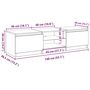 Voir la diapositive 6 : VIDAXL Meuble TV avec lumieres LED Chene marron 140x40x36 cm