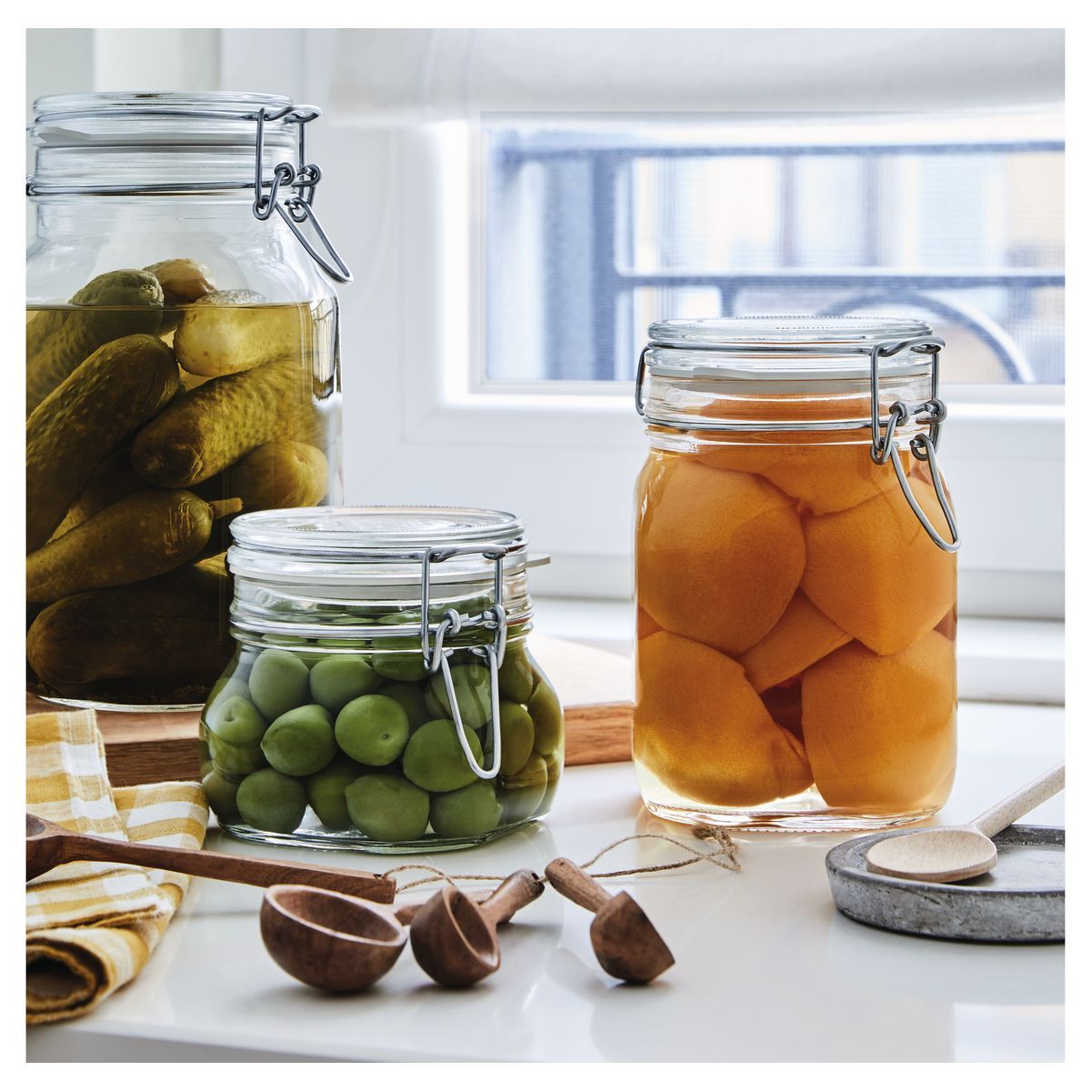 Set de 3 bocaux en verre