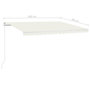 Voir la diapositive 6 : VIDAXL Auvent manuel retractable 450x300 cm Creme