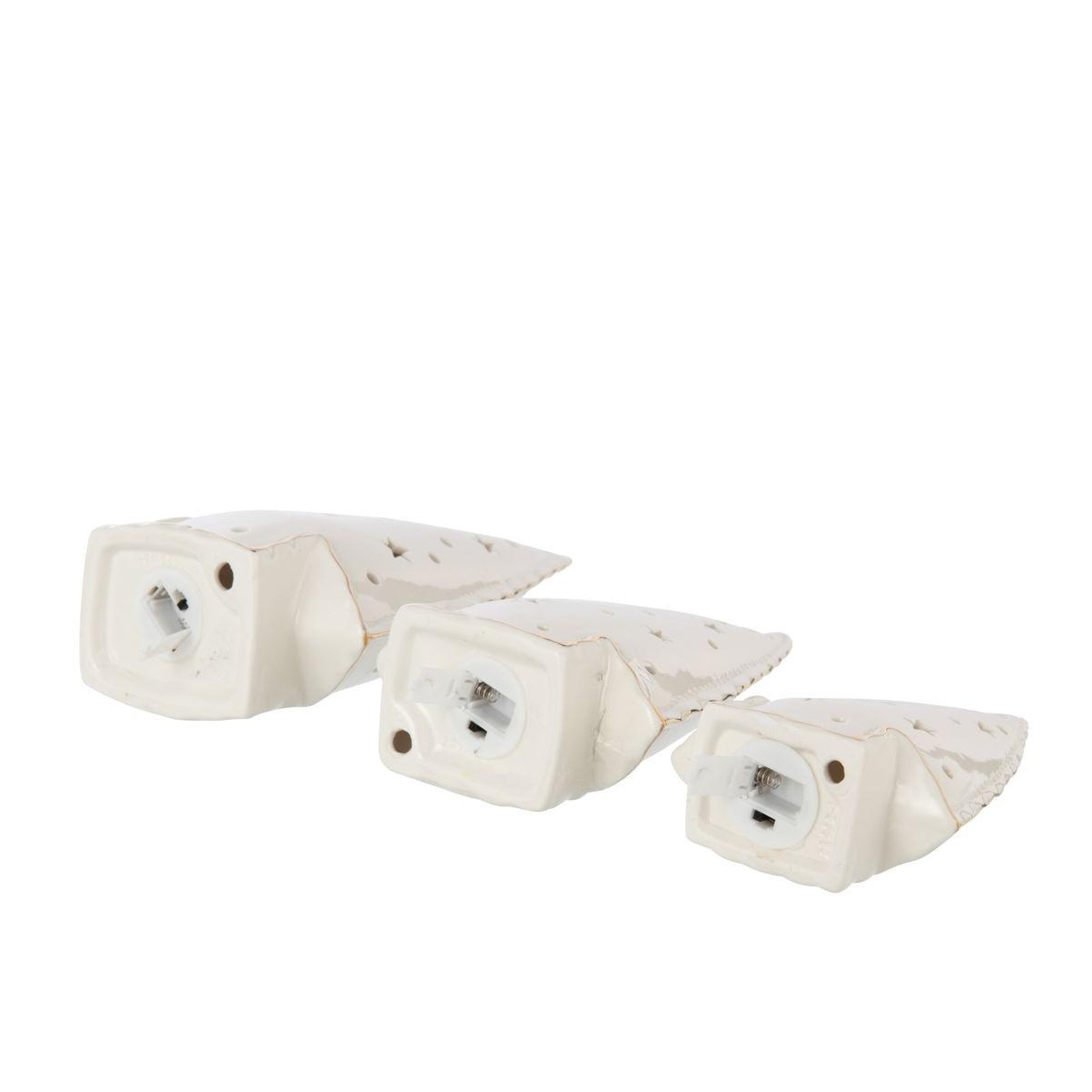 Voir la diapositive 5 : J-LINE Lot de 3 Sapins à LED  Étoiles  26cm Blanc