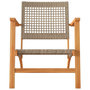 Voir la diapositive 5 : VIDAXL Ensemble de bistro 3 pcs beige resine tressee et bois d'acacia