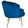 Voir la diapositive 2 : Paris Prix Fauteuil Arrondi en Velours  Dabren  80cm Bleu