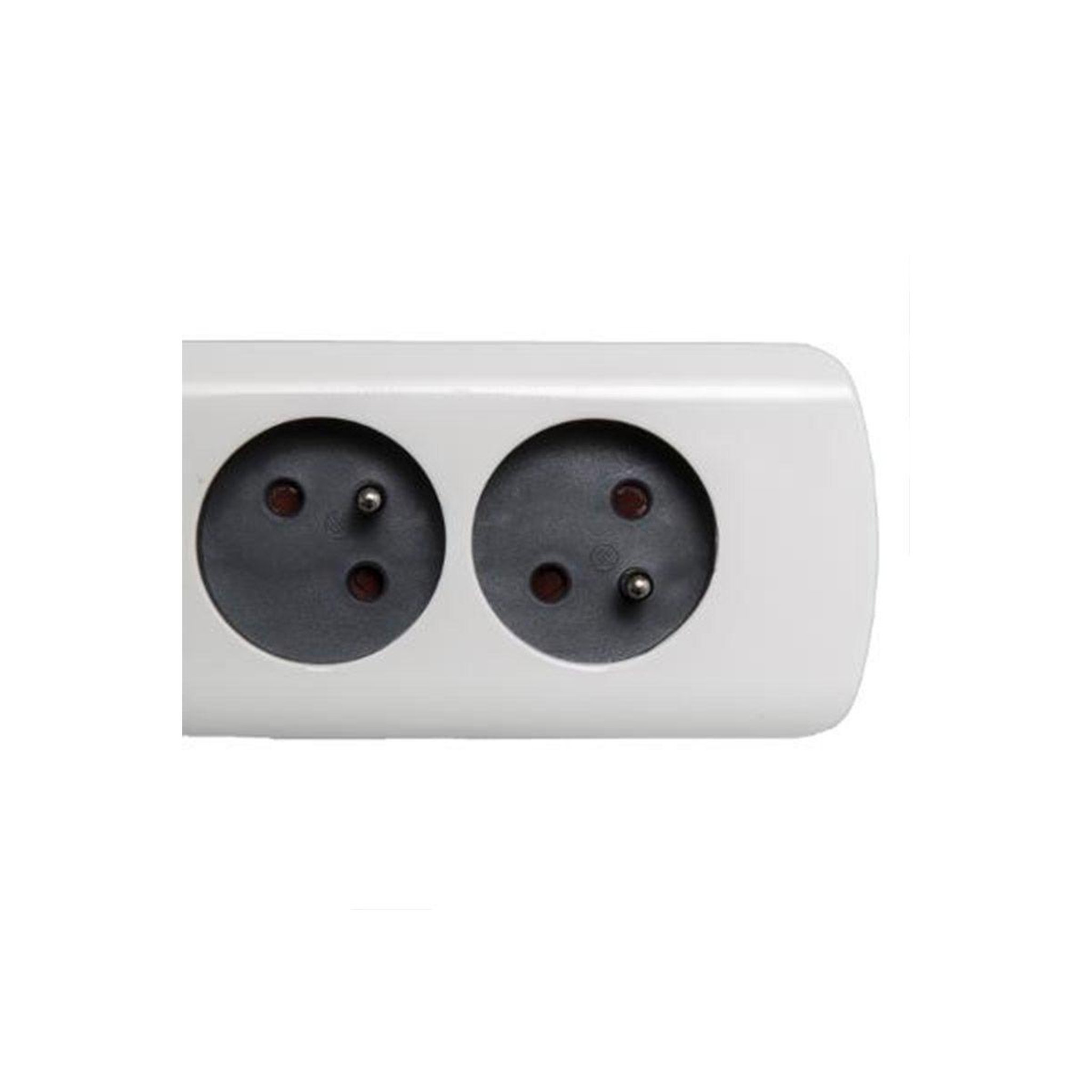 Voir la diapositive 4 : SMART SYSTEM Multiprise  6 Prises Terre  1,5M Blanc & Gris