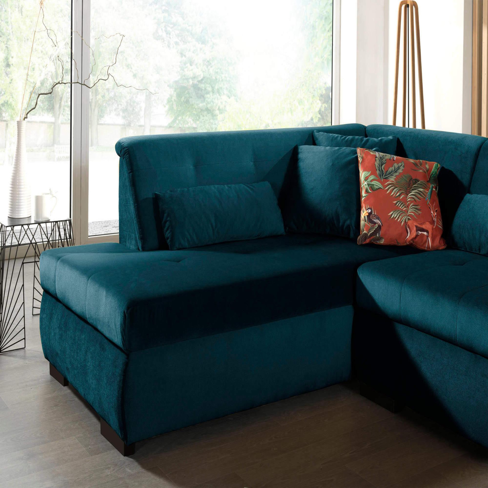 Voir la diapositive 4 : LISA DESIGN Vermont - canapé panoramique d'angle gauche - 7 places - xxl - en velours
