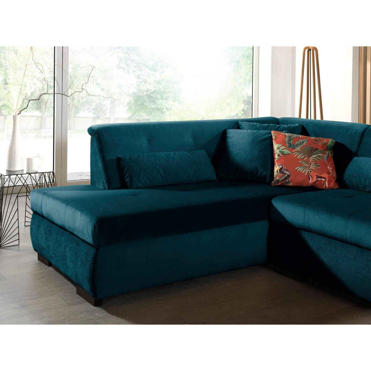 LISA DESIGN Vermont - canapé panoramique d'angle gauche - 7 places - xxl - en velours