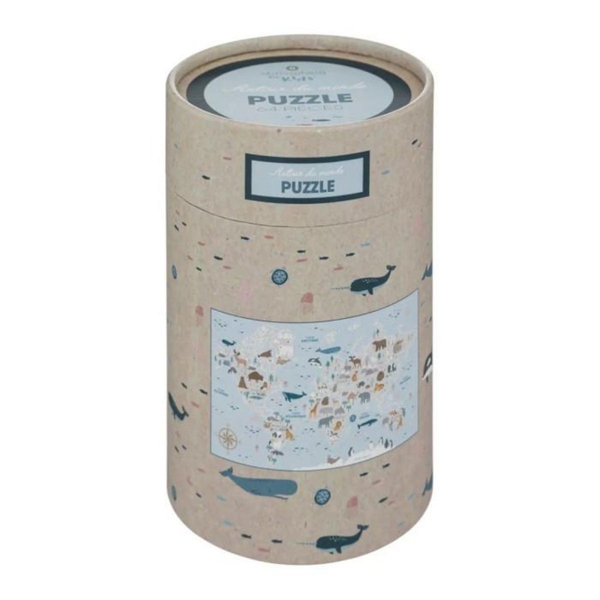 Atmosphera Kids Puzzle Enfant 64 pièces  Carte du Monde  42cm Multicolore