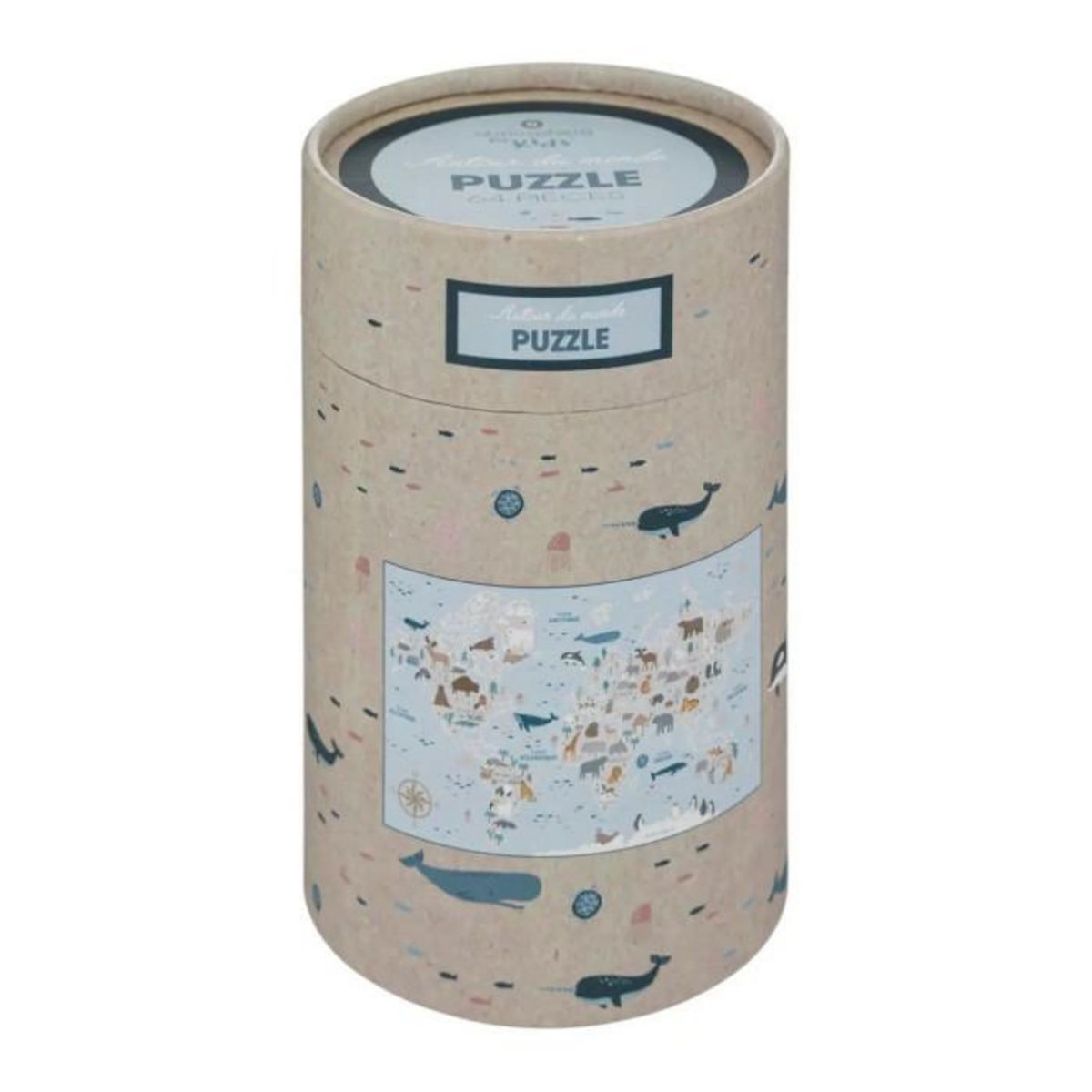 Atmosphera Kids Puzzle Enfant 64 pièces  Carte du Monde  42cm Multicolore