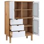 Voir la diapositive 4 : VIDAXL Buffet haut OTTA marron et blanc 85x43x125 cm bois massif pin