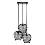 ATMOSPHERA Lampe Suspension 3 Têtes  Jena  26cm Noir