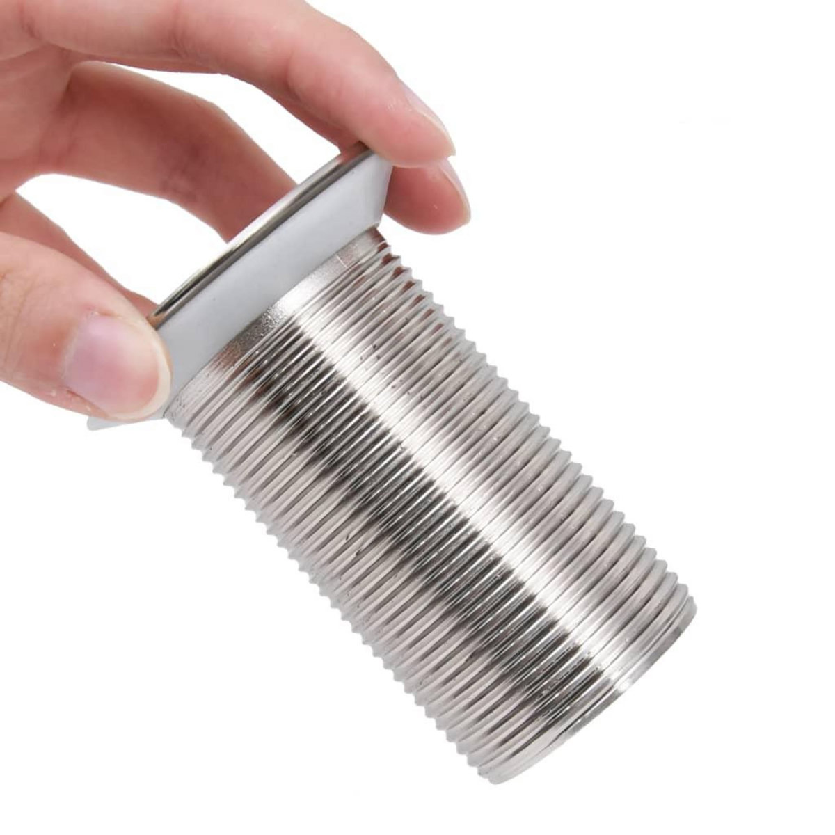 VIDAXL Drain a poussoir sans debordement Chrome 6,4x6,4x9,1 cm