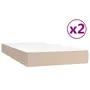 VIDAXL Sommier a lattes de lit avec matelas Cappuccino 200x200 cm