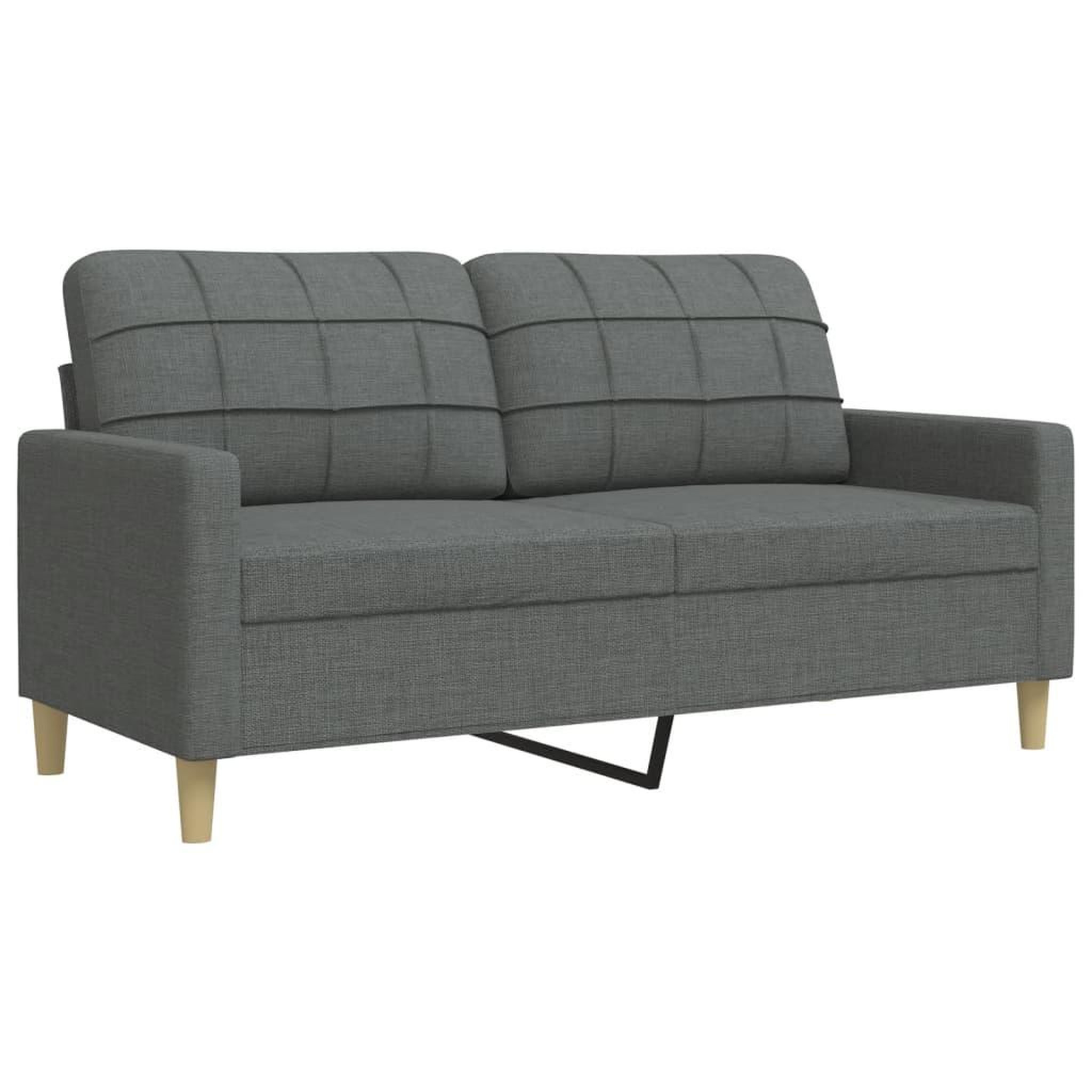 Voir la diapositive 4 : VIDAXL Ensemble de canapes 2 pcs gris fonce tissu