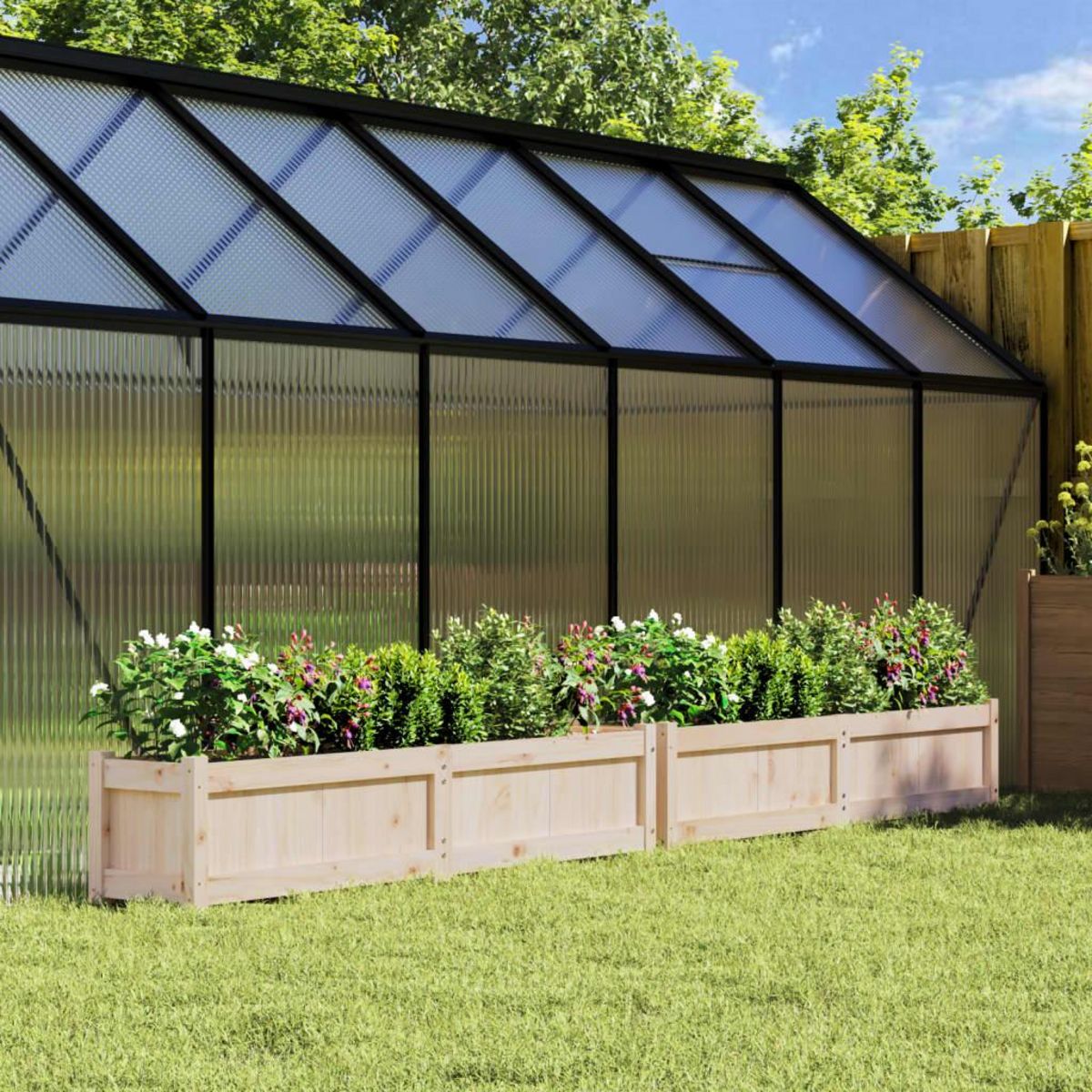 VIDAXL Jardinieres 2 pcs bois de pin massif