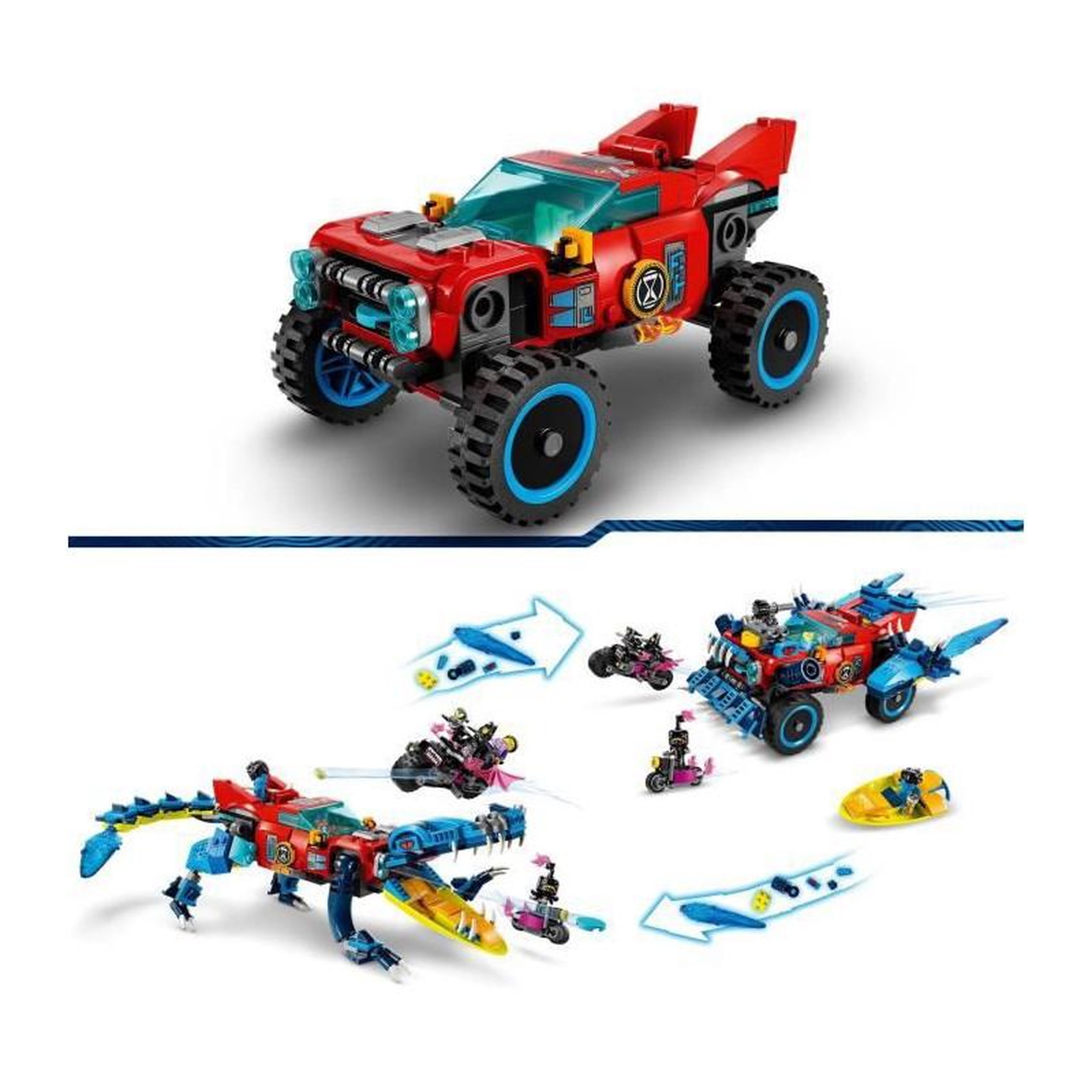 Voir la diapositive 3 : LEGO LEGO DREAMZzz 71458 La Voiture Crocodile, Jouet de Voiture 2-en-1, un Monster Truck