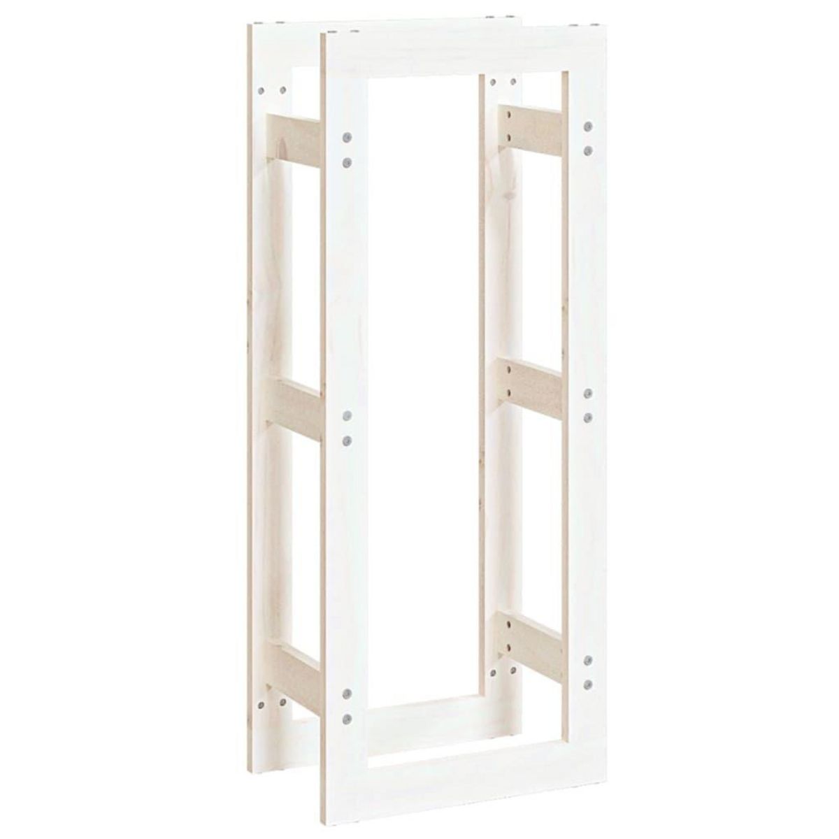 VIDAXL Support pour bois de chauffage Blanc 41x25x100 cm Bois de pin