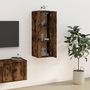 Voir la diapositive 4 : VIDAXL Meuble TV mural Chene fume 40x34,5x100 cm
