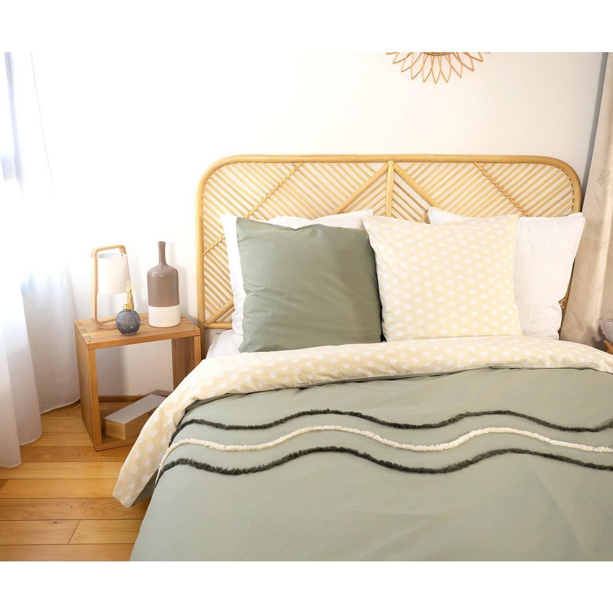 Home collection Parure housse de couette 100% coton 57fils linea