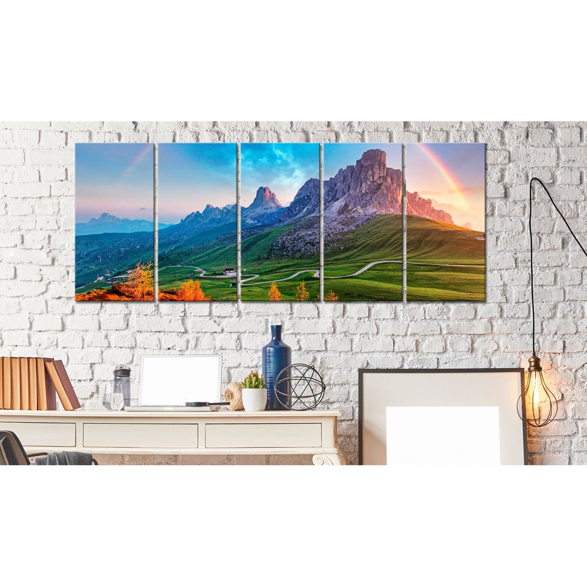 Voir la diapositive 2 : Paris Prix Tableau Imprimé  Rainbow in the Alps I