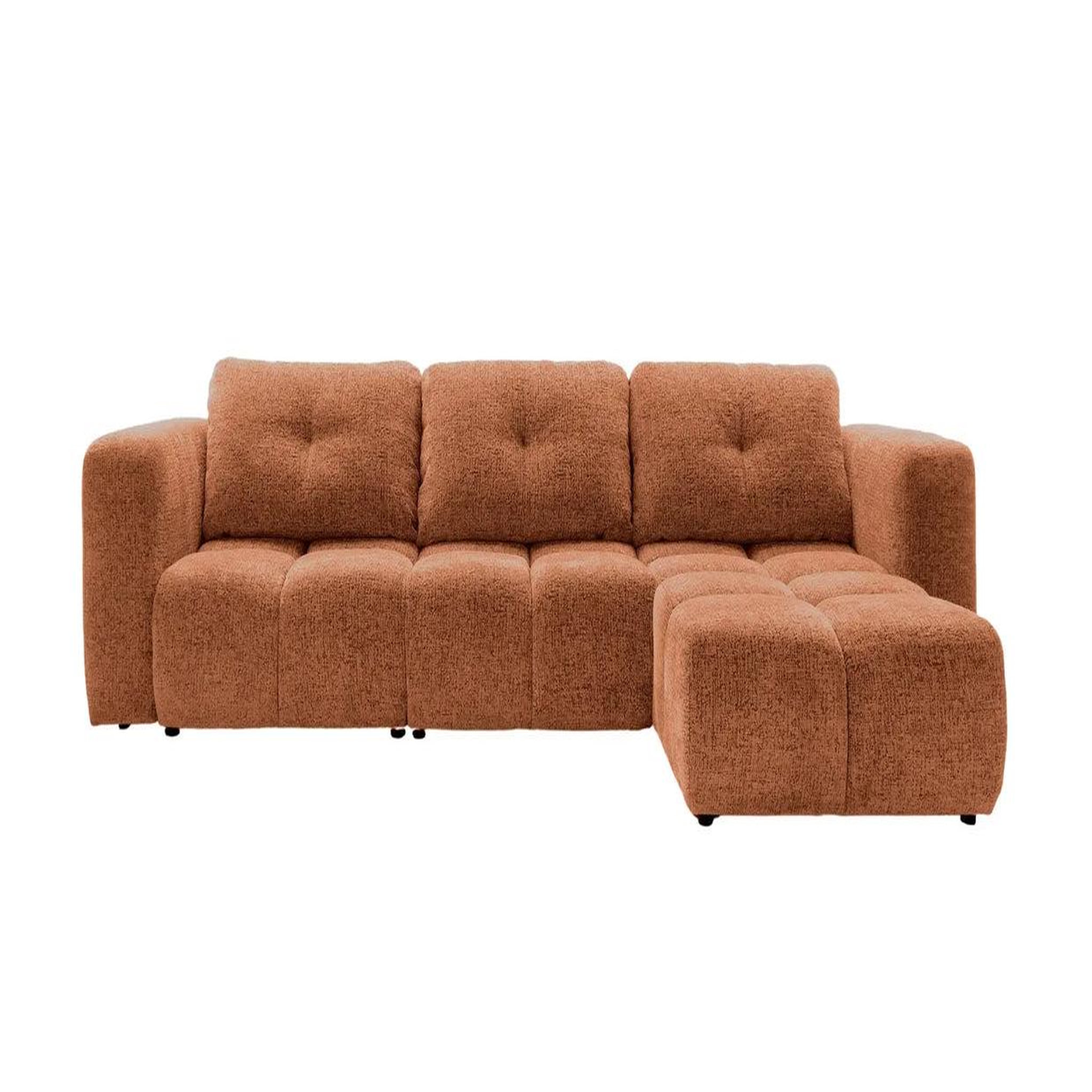 Voir la diapositive 1 : CASANOVA PARIS Romy 4 places - canapé d'angle convertible tissu chenille 4 places