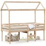 Voir la diapositive 2 : VIDAXL Lit haut sans matelas 90x190 cm bois de pin massif