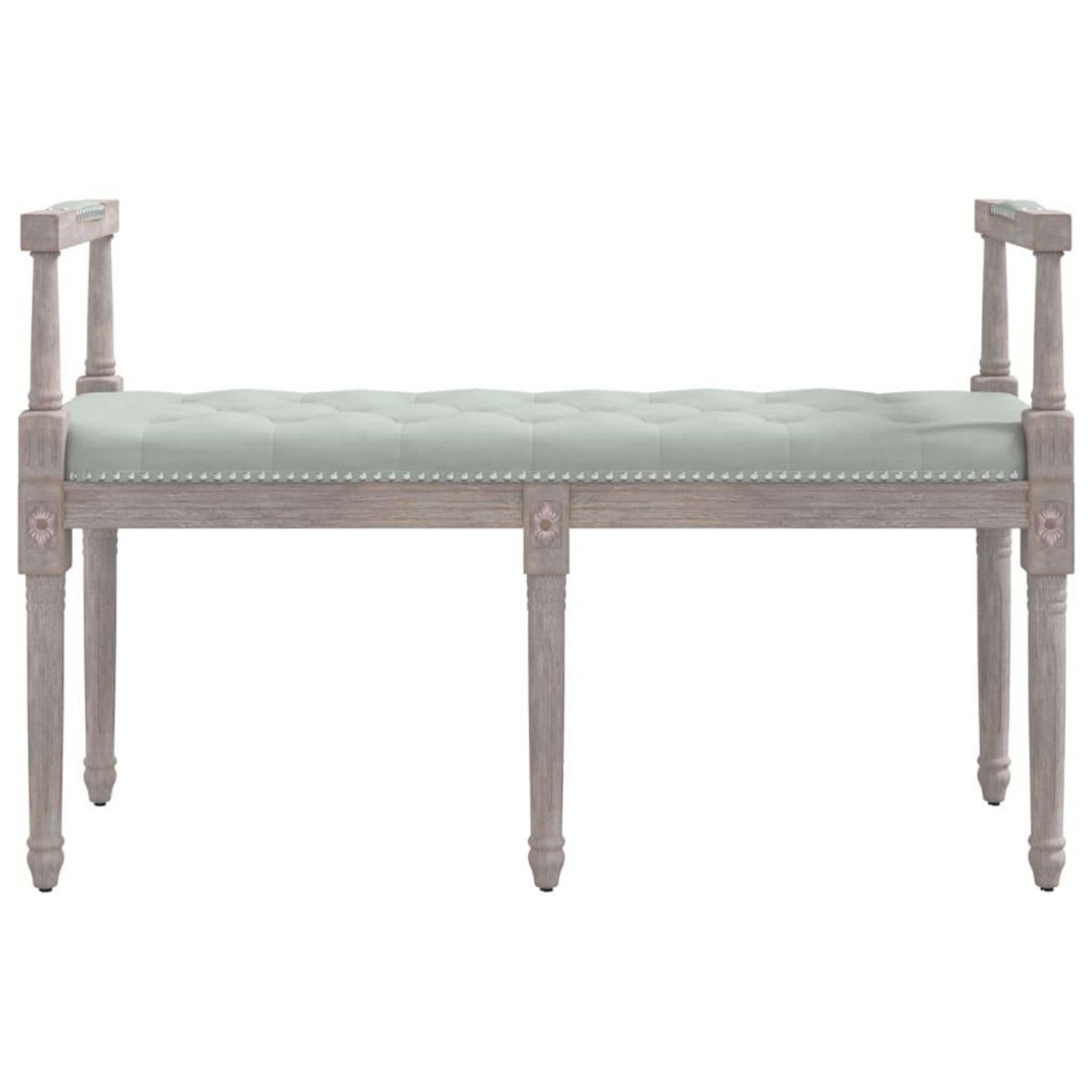 VIDAXL Banc Gris clair 110x40x70 cm Velours