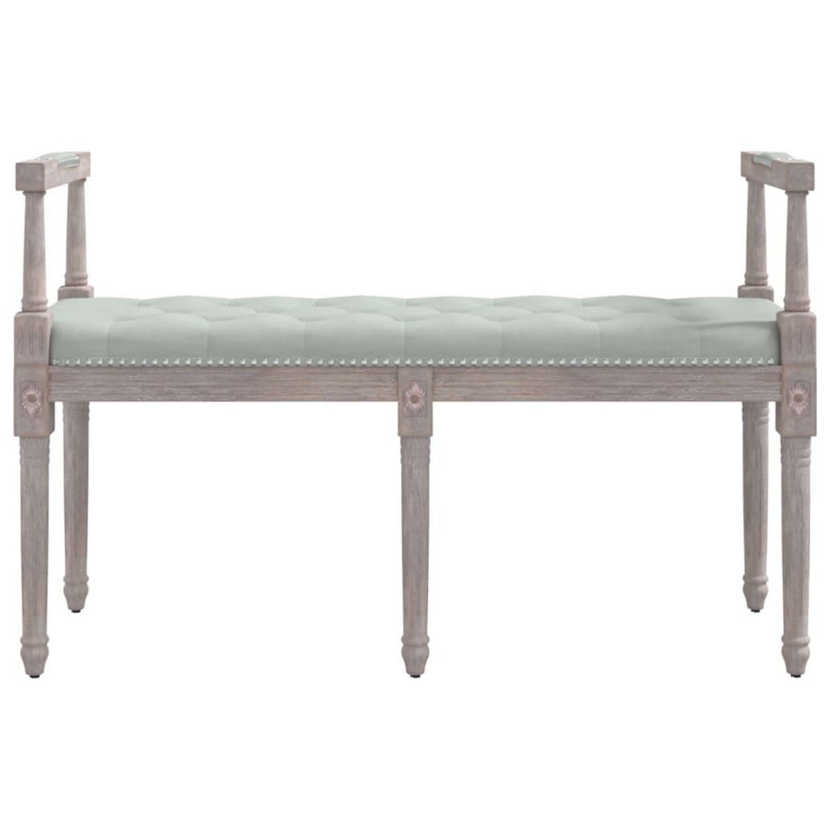 VIDAXL Banc Gris clair 110x40x70 cm Velours