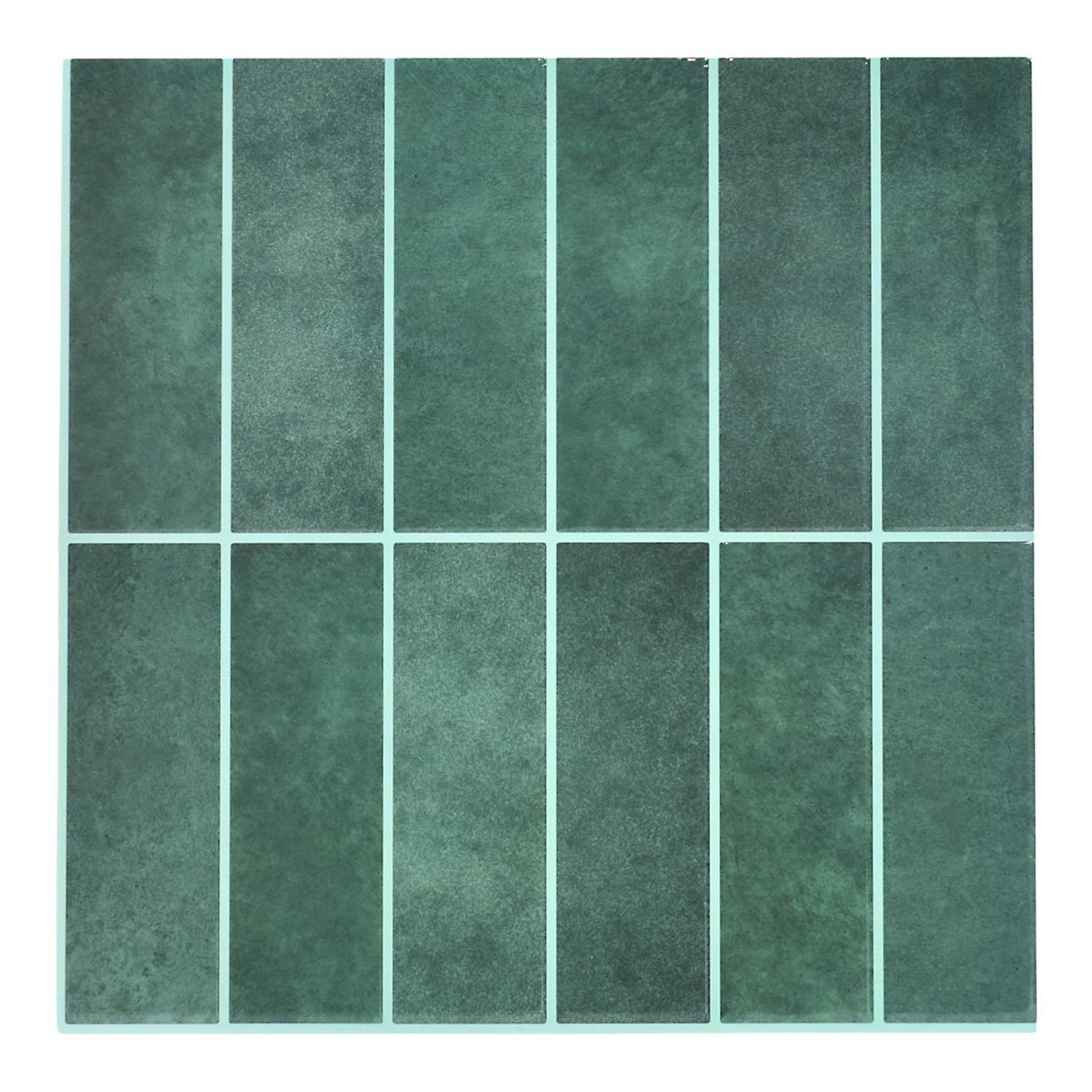 The Home Deco Factory 4 crédences adhésives effet zellige. Coloris disponibles : Vert, Blanc