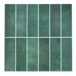 The Home Deco Factory 4 crédences adhésives effet Zellige. Coloris disponibles : Vert, Blanc