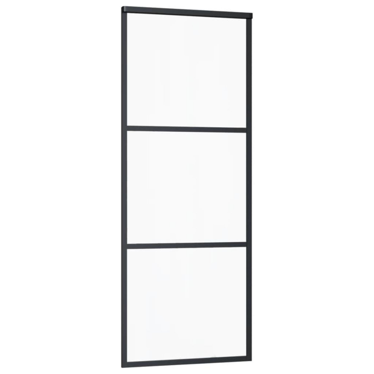 VIDAXL Porte coulissante Verre ESG et aluminium 76x205 cm Noir