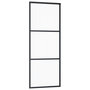 Voir la diapositive 3 : VIDAXL Porte coulissante Verre ESG et aluminium 76x205 cm Noir