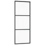 Voir la diapositive 3 : VIDAXL Porte coulissante Verre ESG et aluminium 76x205 cm Noir