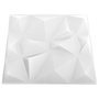 Voir la diapositive 5 : VIDAXL Panneaux muraux 3D 24 pcs 50x50 cm Blanc diamant 6 m^2