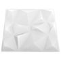 Voir la diapositive 5 : VIDAXL Panneaux muraux 3D 24 pcs 50x50 cm Blanc diamant 6 m^2
