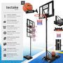 Voir la diapositive 2 : tectake Panier de basket avec ballon et pompe inclus noir