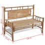 Voir la diapositive 6 : VIDAXL Banc de jardin 120 cm Bambou