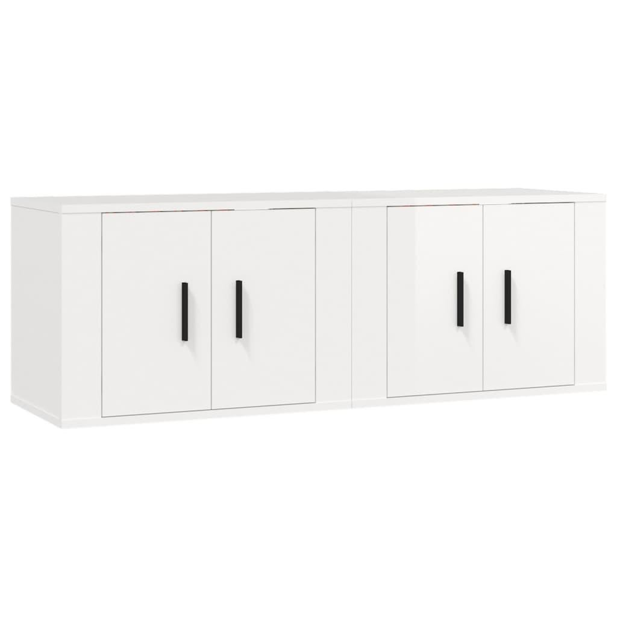 Voir la diapositive 2 : VIDAXL Meubles TV muraux 2 pcs blanc brillant 57x34,5x40 cm