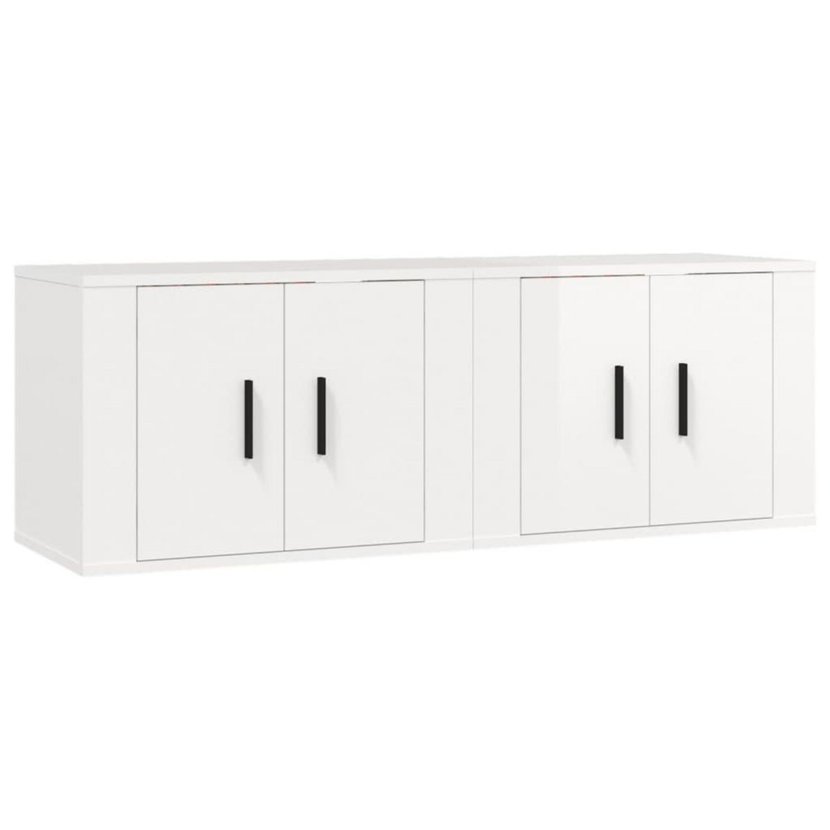 VIDAXL Meubles TV muraux 2 pcs blanc brillant 57x34,5x40 cm