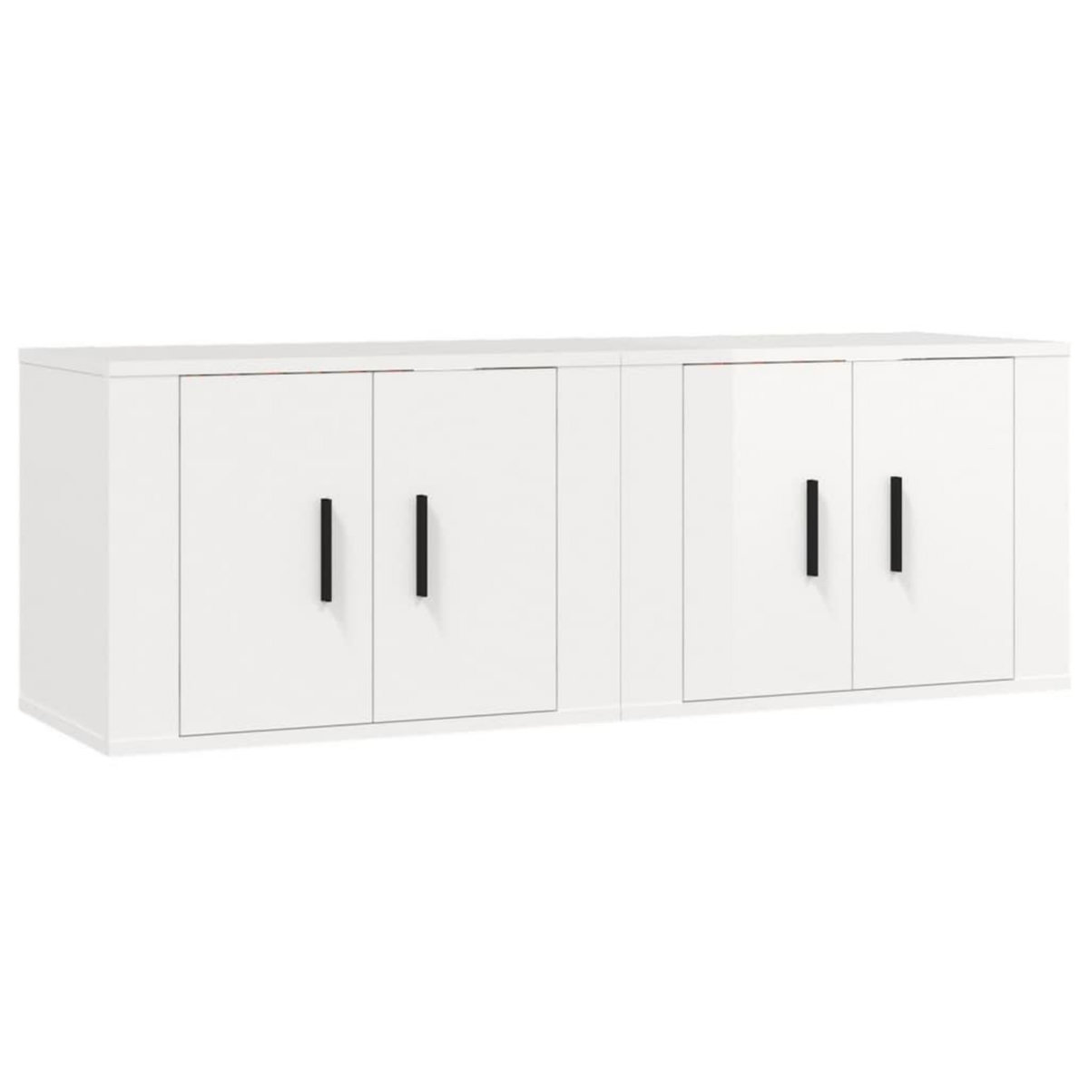 VIDAXL Meubles TV muraux 2 pcs blanc brillant 57x34,5x40 cm