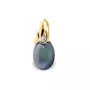 BLUE PEARLS Pendentif Perle de Culture d'eau douce Noire, Diamants et Or Jaune 375/1000 - BPS K242 W NOIR
