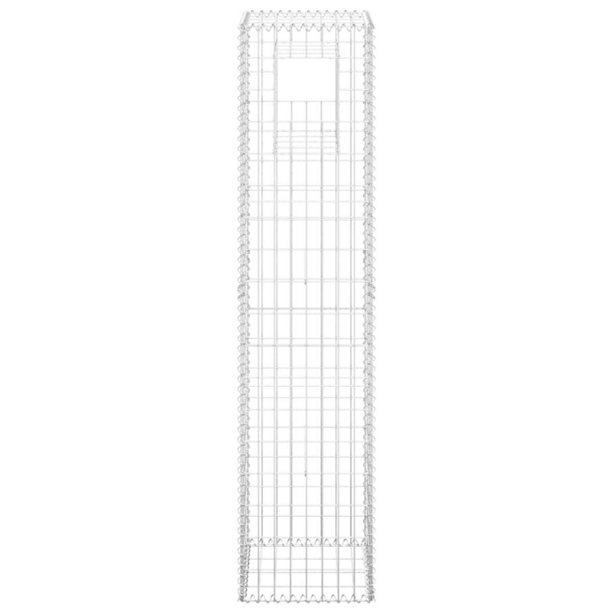 VIDAXL Poteau a panier de gabion 40x40x180 cm Fer