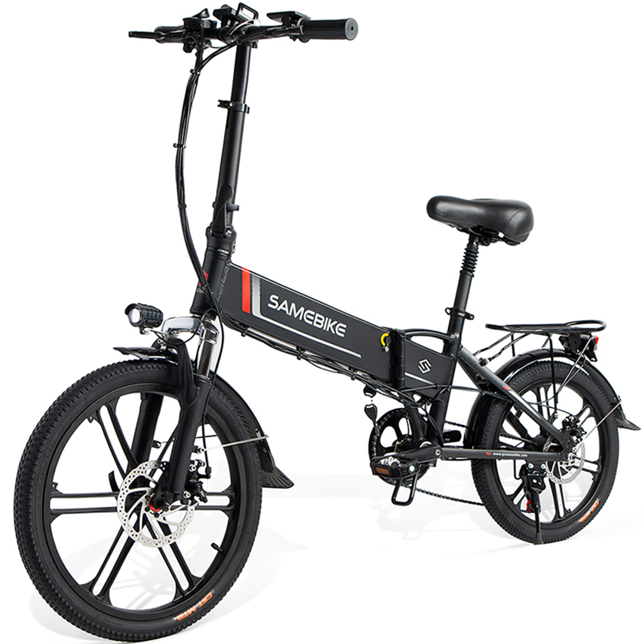 Voir la diapositive 1 : SAMEBIKE Vélo de randonnée électrique pliable Samebike 20LVXD30-II 250 W