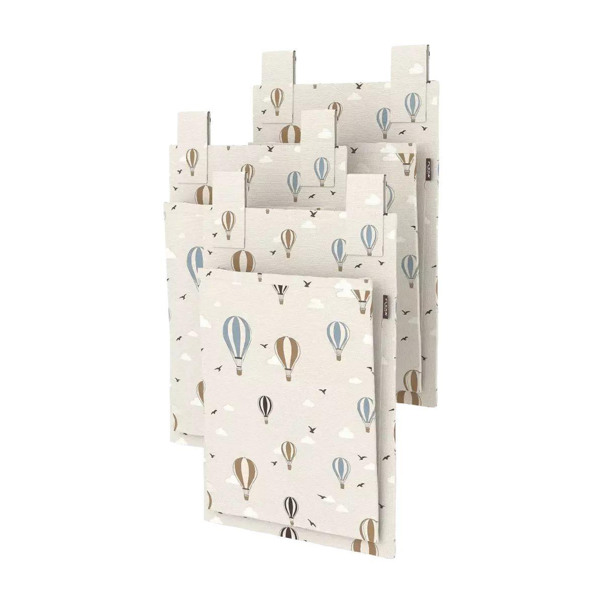 FLEXA Dawn poches de rangement pour lit motif montgolfieres