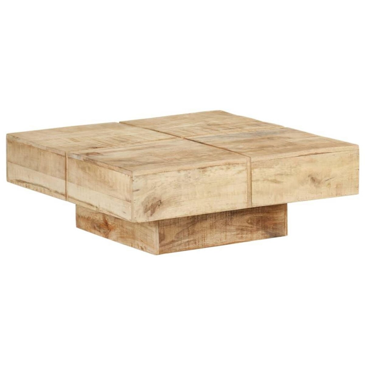 VIDAXL Table basse 80x80x28 cm Bois de manguier massif