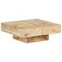 Voir la diapositive 1 : VIDAXL Table basse 80x80x28 cm Bois de manguier massif