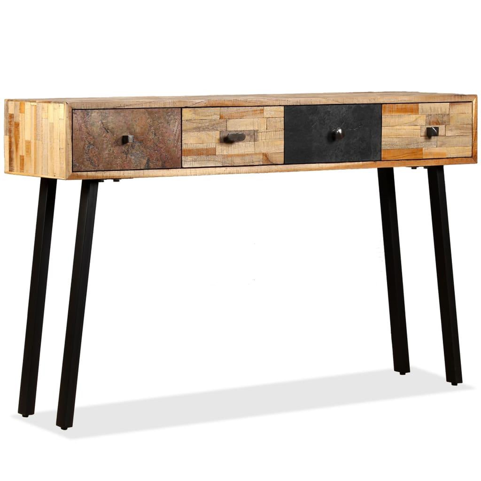 VIDAXL Table console teck massif de recuperation 120 x 30 x 76 cm