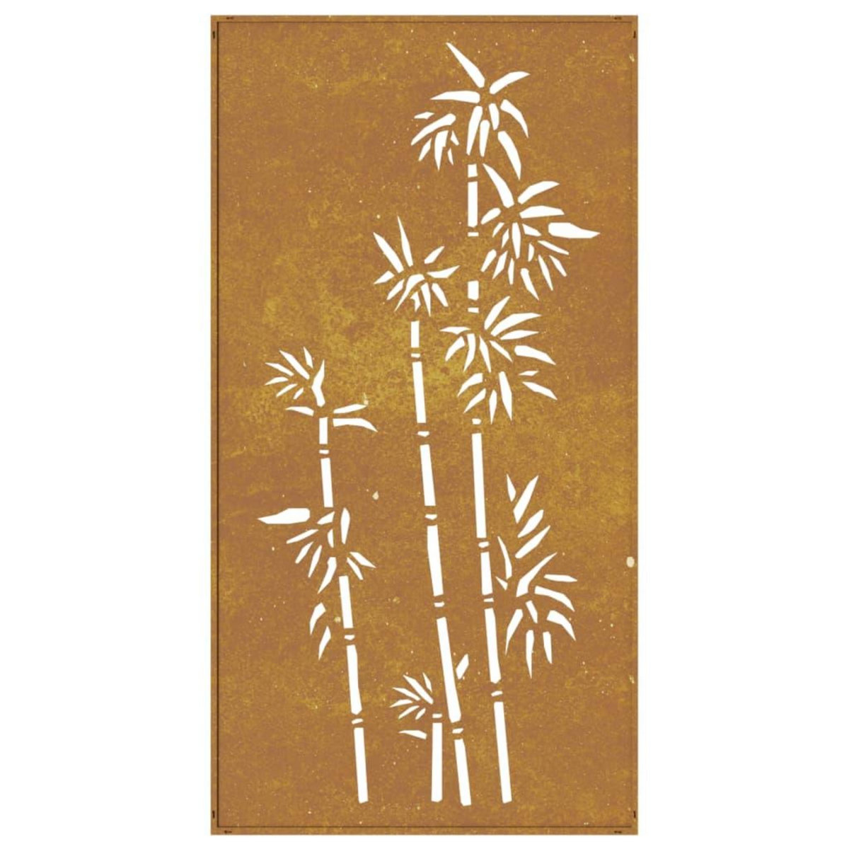 VIDAXL Decoration murale jardin 105x55 cm acier corten design bambou
