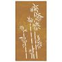 Voir la diapositive 5 : VIDAXL Decoration murale jardin 105x55 cm acier corten design bambou