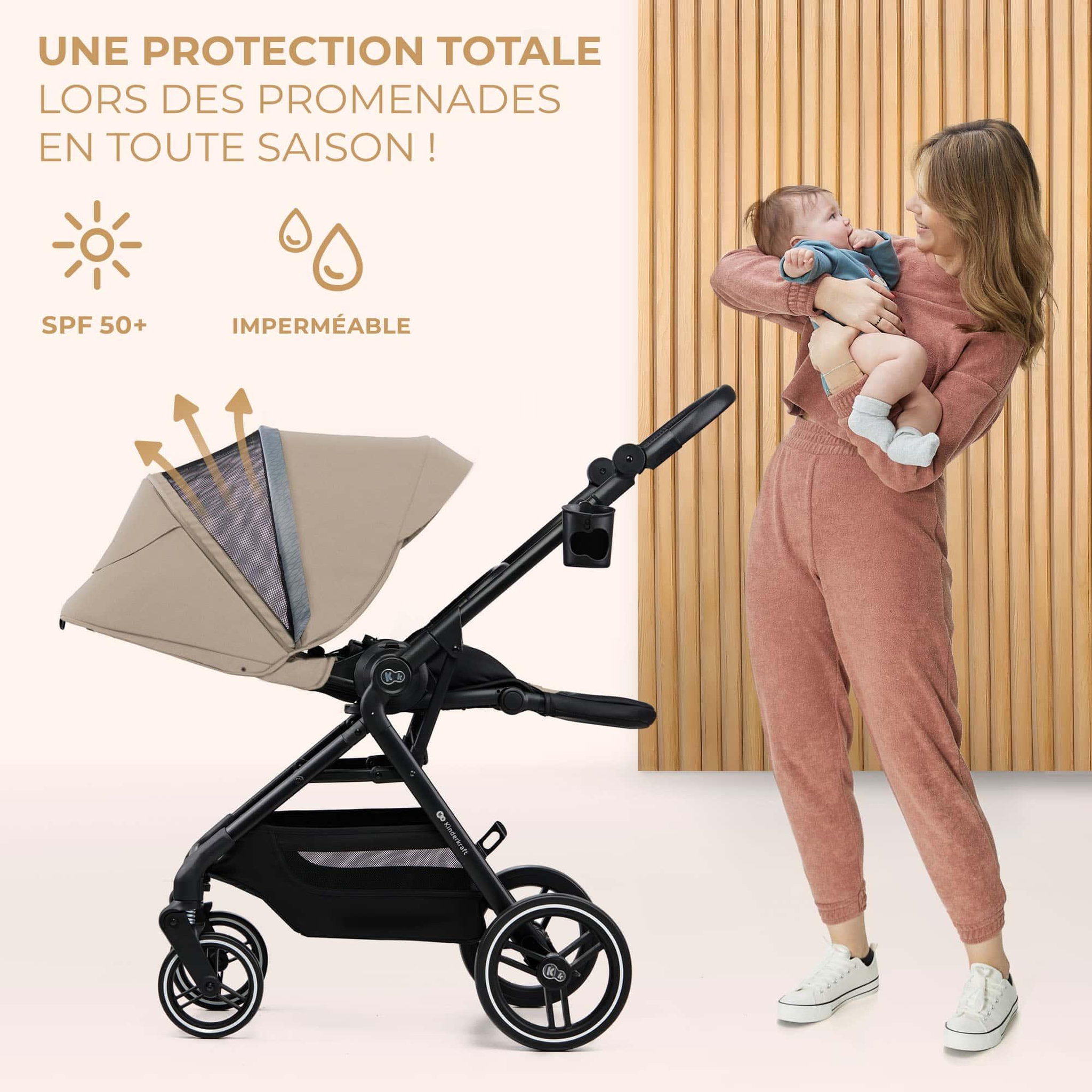 Voir la diapositive 5 : KINDERKRAFT Poussette avec nacelle et accessoires YOXI