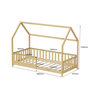 Voir la diapositive 2 : MINEA MINEA | Lit cabane avec barrière TCHOUPI 90x190 cm (matelas non inclus)